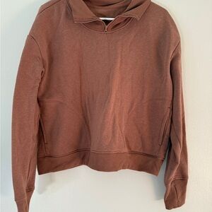 Cozy Rust Sweatshirt with Collar